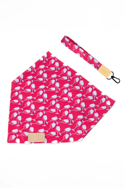Red Mountain Syrah Dog Bandana and Matching Keychain
