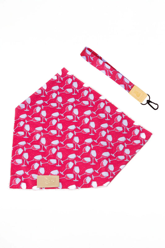 Red Mountain Syrah Dog Bandana and Matching Keychain