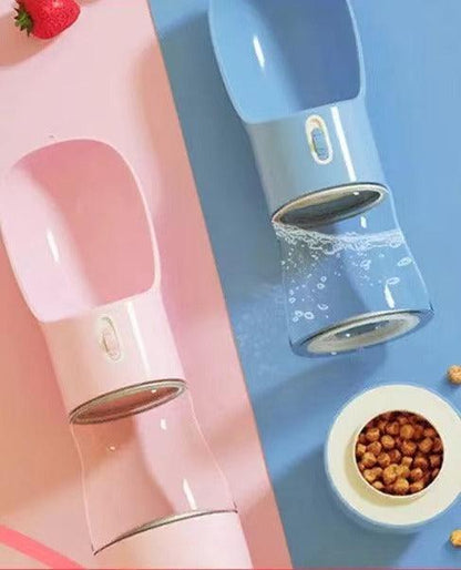 2-in-1 Portable Pet Feeder and Water Bottle