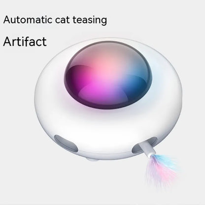 Electric Interactive Feather Cat Toy – Auto Rotating Teaser