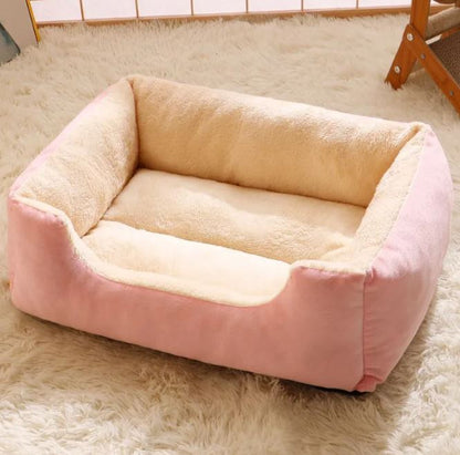 Warm and Cozy Plush Cat Bed with Non-Slip Base
