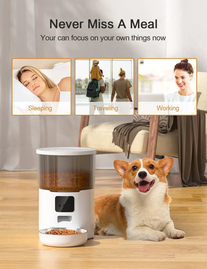 Smart Automatic Pet Feeder for Cats and Dogs – 4L WiFi