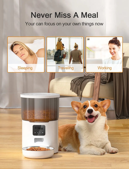 Smart Automatic Pet Feeder for Cats and Dogs – 4L WiFi