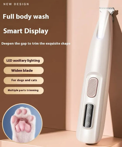 Waterproof Dog Paw Trimmer with LED Light