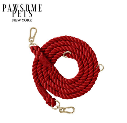 Hands-Free Dog Rope Leash – Spanish Red