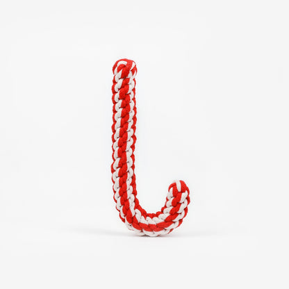 Braided Candy Cane Rope Dog Toy