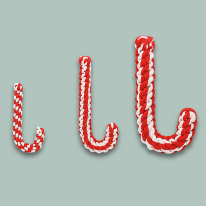Braided Candy Cane Rope Dog Toy