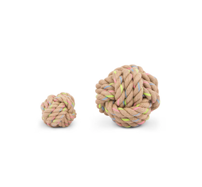 Natural Hemp Rope Ball Dog Toy – Recycled Cotton