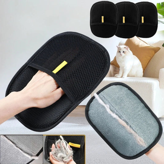 Cat Hair Brush Pet Removal Gloves Double-Sided Pet Grooming Gloves Kitten Cleaning Tool Dog Deshedding Brush Pet Supplies ﻿-0