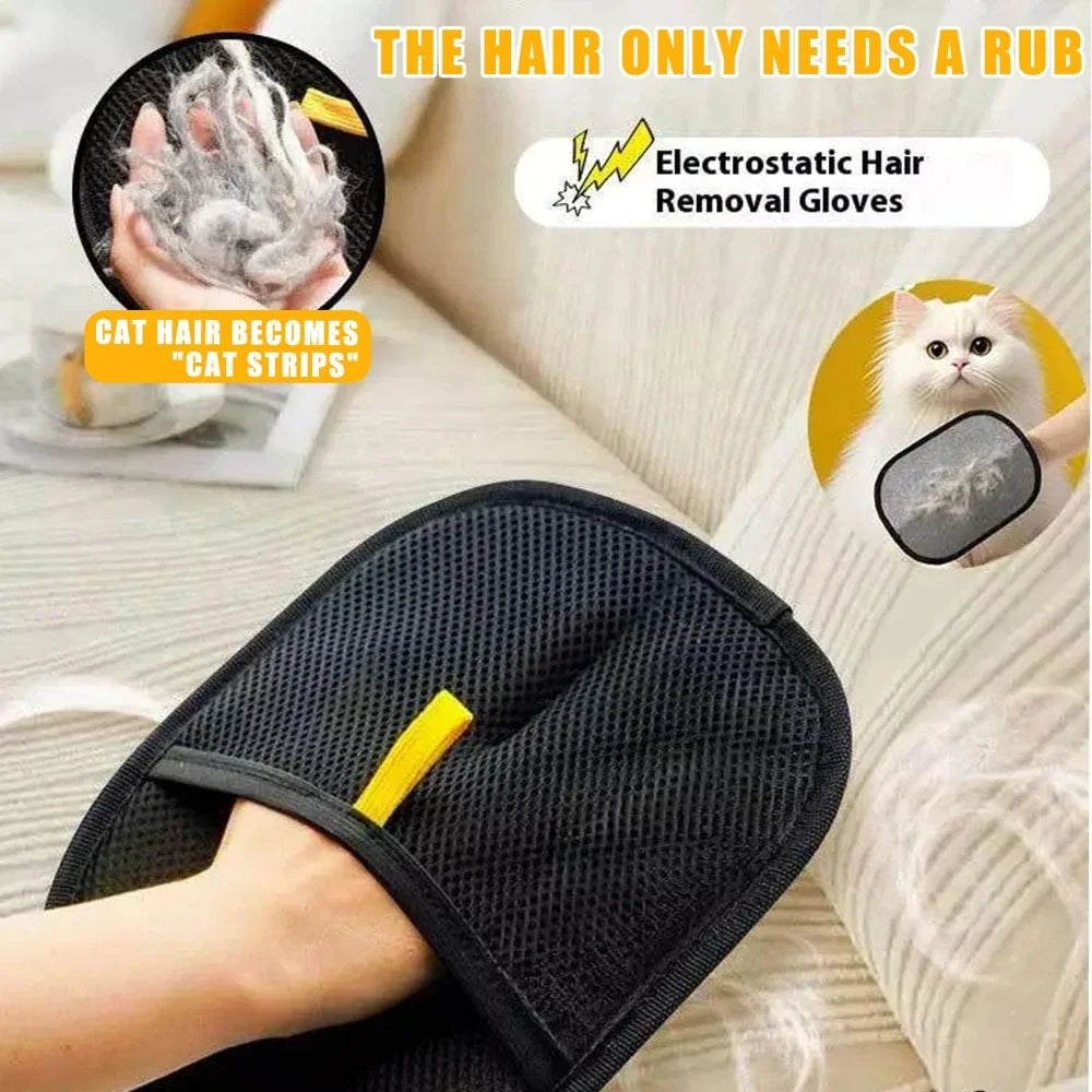 Pet Hair Remover Portable Washable Clothes Hair Dehairing Gloves Pet Cleaning Products Pet Accessories-0