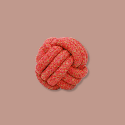 Sunshine Red Jumbo Hemp Rope Ball Dog Toy