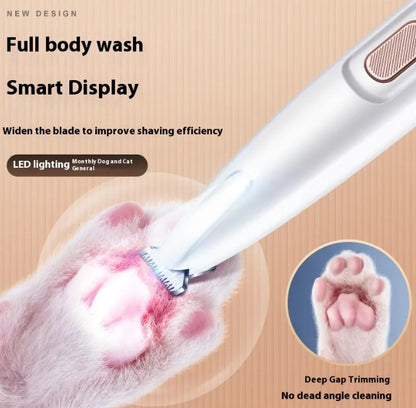 Waterproof Dog Paw Trimmer with LED Light